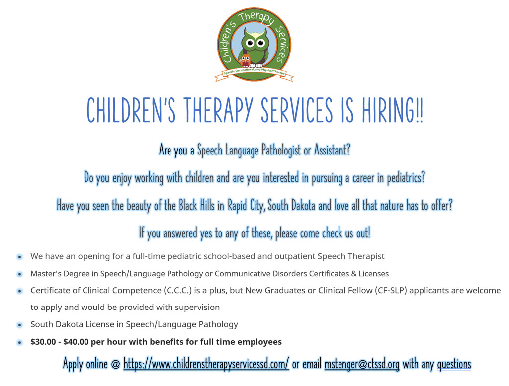 Speechlanguage Job Openings